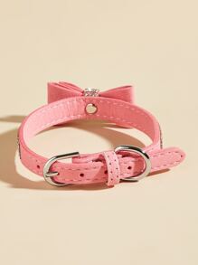 Rhinestone Decor Pet Collar - Pink - View 5