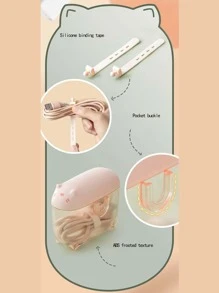 1入組隨機卡通設計數據綫收納盒 - 彩色 - 查看 4