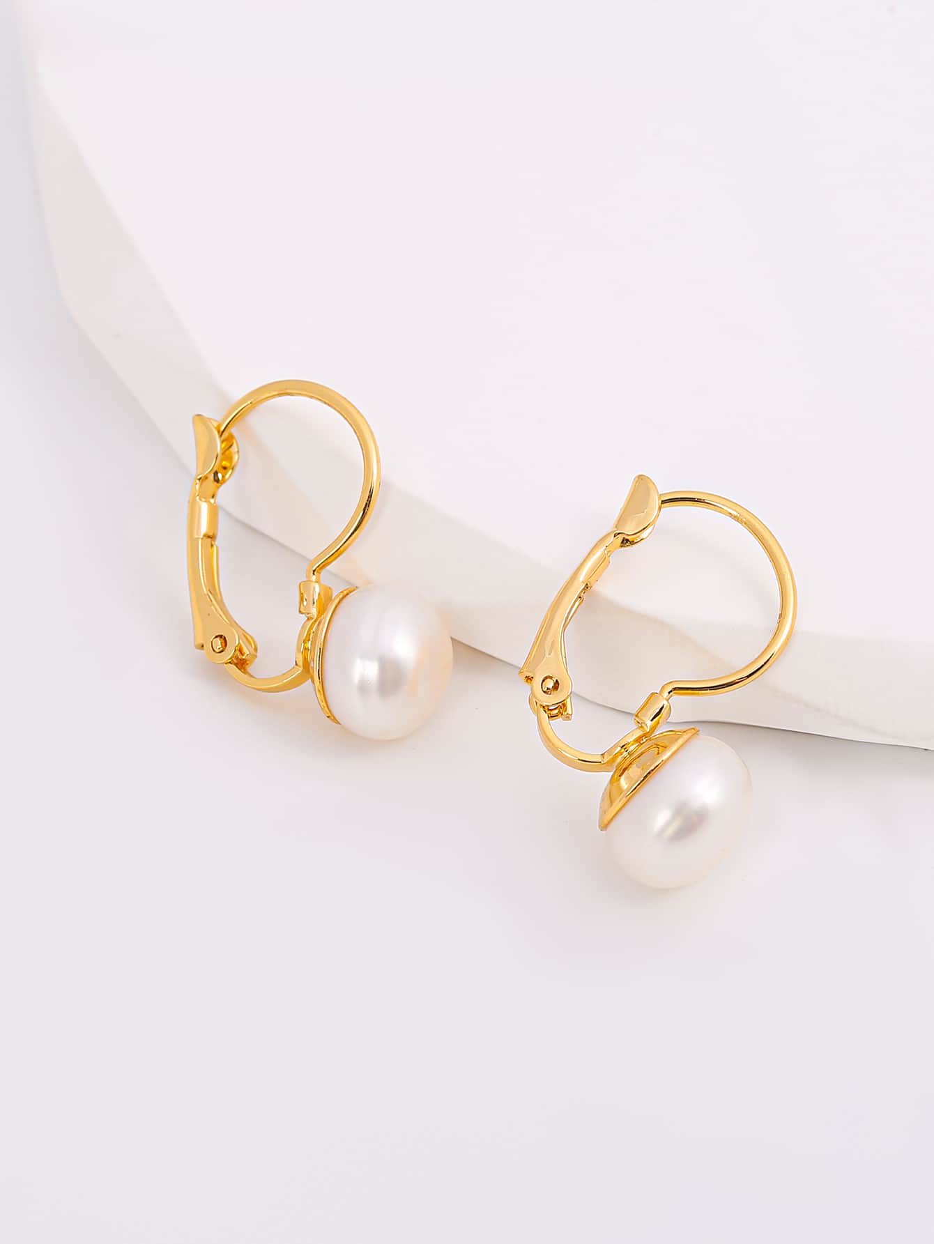 Faux Pearl Decor Earrings - Multicolor - View 1