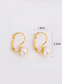 Faux Pearl Decor Earrings - Multicolor - View 3