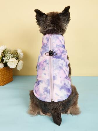 Roupas de Inverno para Animais de Estimação Novos, Colete Acolchoado para Cachorro com Padrão de Nuvem Iridescente, Jaqueta Térmica Quente e Aconchegante para Cães Pequenos, Médios e Grandes