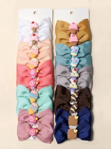 20 chiếc kẹp tóc trang trí hình kem và nơ cho bé gái tuổi teen - Nhiều màu - Xem 1