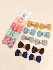 20 chiếc kẹp tóc trang trí hình kem và nơ cho bé gái tuổi teen - Nhiều màu - Xem 3