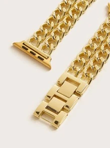 Correa de reloj compatible con Apple Watch con diseño de cadena - Dorado - Ver 4