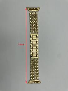 Correa de reloj compatible con Apple Watch con diseño de cadena - Dorado - Ver 6