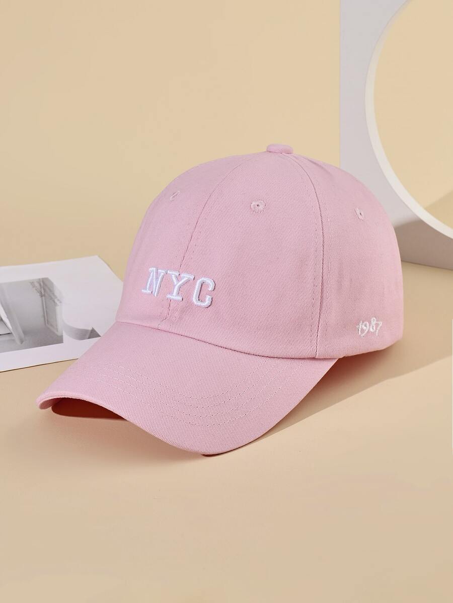 Mũ bóng chày thêu chữ - Hồng - Xem 1
