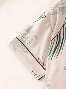 Tween Girls' Home Wear With Leaf And Bird Print - Khaki - View 3