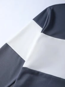 Manfinity Homme Men Cut And Sew Letter Graphic Sweatshirt - Multicolor - View 4