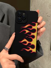 Coque compatible avec iPhone à motif de flamme - Multicolore - Voir 1