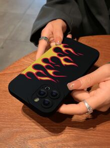 Coque compatible avec iPhone à motif de flamme - Multicolore - Voir 2