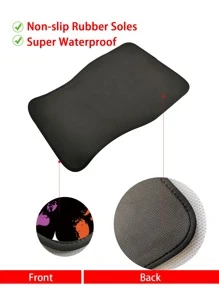 1pc Universal Car Front Row Foot Mat With Star & Dog Paw Print Design - Multicolor - View 4