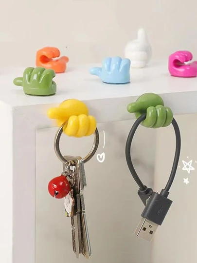 1個/5個/10個/20個 サムデザイン ウォールマウントフック(ランダムカラー)