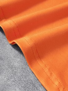 Manfinity LEGND Tops Nam Con số Slogan Giải trí - trái cam - Xem 3