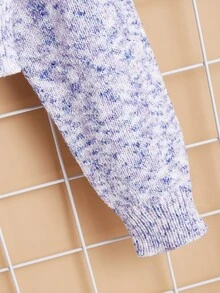 SHEIN Girls Space Dye Cardigan - Multicolor - View 4