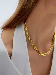 MOTF PREMIUM Collar de cadena minimalista - Amarillo Oro - Ver 7