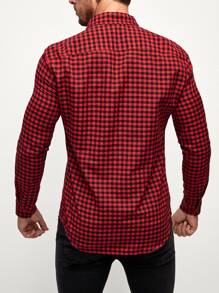 Manfinity VCAY 男士格子圖案襯衫 - 彩色 - 查看 2