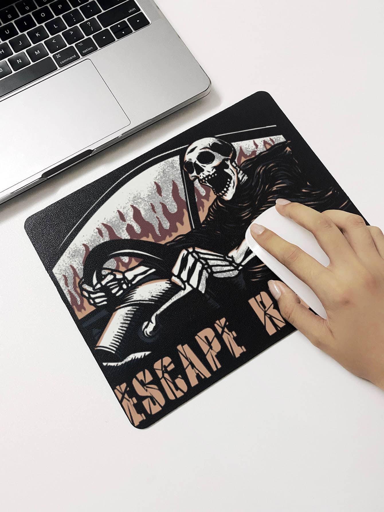 Miniatura 2 de X doppaintid Alfombrilla de ratón estampado de cráneo Multicolor