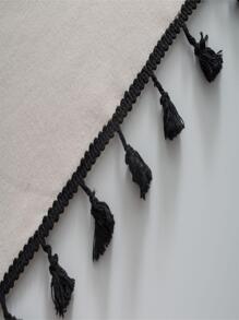 Bubaba 1 件几何图案印花卧室装饰窗帘，米色波西米亚流苏遮光窗帘，适用于家庭卧室客厅餐厅厨房窗户门、咖啡厅、节日装饰、酒店、所有季节 - 彩色 - 查看 9