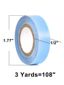 1roll Lace Front Support Tape - Baby Blue - View 3