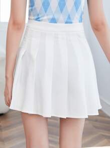 SHEIN EZwear 百褶迷你半身裙