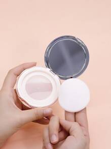 1 contenedor de polvo suelto con hojaldre, estuche de polvo vacío de plástico reutilizable portátil DIY contenedor de polvo de maquillaje vacío estuche compacto de polvo suelto con espejo y tamiz de red - Multicolor - Ver 3