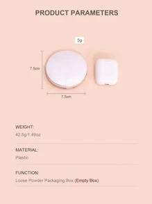 1 contenedor de polvo suelto con hojaldre, estuche de polvo vacío de plástico reutilizable portátil DIY contenedor de polvo de maquillaje vacío estuche compacto de polvo suelto con espejo y tamiz de red - Multicolor - Ver 4