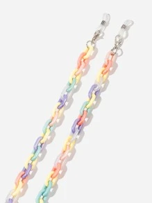 Color Block Face Covering Chain - Multicolor - View 2