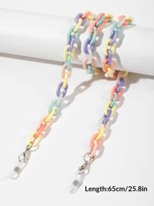 Color Block Face Covering Chain - Multicolor - View 4