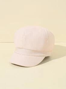 Solid Baby Newsboy Hat - Beige - View 1