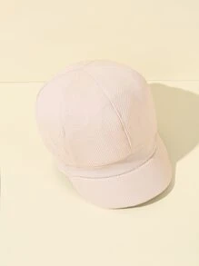 Solid Baby Newsboy Hat - Beige - View 2