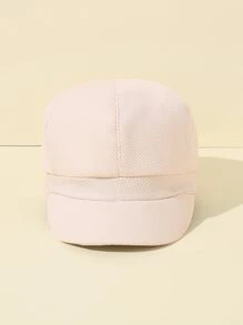 Solid Baby Newsboy Hat - Beige - View 3