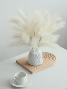 1pc 4 Branches Faux Pampas Grass 19.7'' Artificial Reeds Fluffy Artificial Fake Flower Boho Decor For Wedding Party Decoration, Home Living Room Bedroom Decor, Vase Arrangement, DIY Photoshoot Props - Beige - View 2