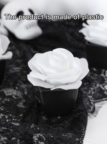 1/3/5 Stück künstliche Rose Mini Topfpflanzen Deko, Zuhause, Hotel, Büro, Halloween, Weihnachten, Valentinstag, Hochzeit Tischdekoration