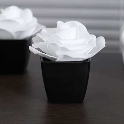 1/3/5개 인조 장미 미니 화분 장식품, 가정, 호텔, 사무실, 할로윈, 크리스마스, 발렌타인데이, 웨딩 센터피스용