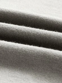 SHEIN MOD Áo thun nữ Lộ Lưng màu trơn Gợi cảm - Màu Xám nhạt - Xem 3