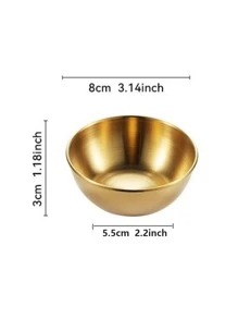 金色不鏽鋼調味盤，適用於開胃菜、醬料及調味品、家用 - 金色 - 查看 3