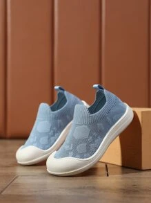 Boys Slip On Sneakers - Dusty Blue - View 1