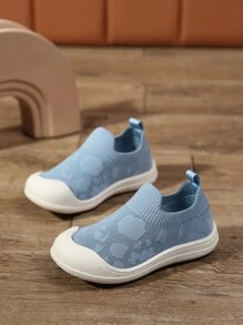 Boys Slip On Sneakers - Dusty Blue - View 4