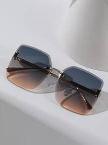 Gafas de moda sin montura con lentes degradados para la vida diaria o como accesorios de verano para la playa, vacaciones de verano, al aire viajes. básicas para outfits de mujer de negocios casuales en otoño e invierno. - Multicolor - Ver 1