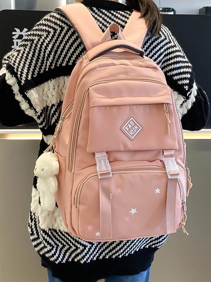 Release Buckle Decor Functional Backpack JUNWELL Release Buckle Decor Functional Backpack Laptop  main image 2