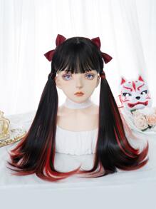 alicegarden Peluca sintética largo recto con tupe - Multicolor - Ver 5