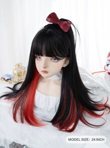 alicegarden Peluca sintética largo recto con tupe - Multicolor - Ver 6