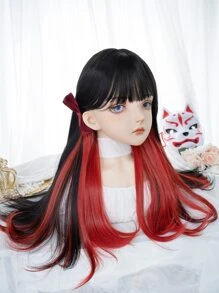 alicegarden Peluca sintética largo recto con tupe - Multicolor - Ver 7