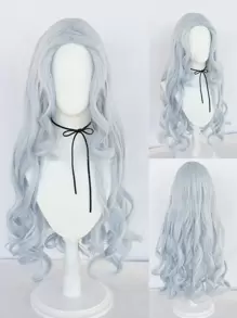 Peluca sintética cosplay extra larga ondulado - Azul - Ver 1
