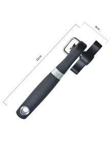 1 件装塑料专业厨房工具手动开罐器侧切易握手动开罐刀适用于罐头盖 - 黑色 - 查看 5