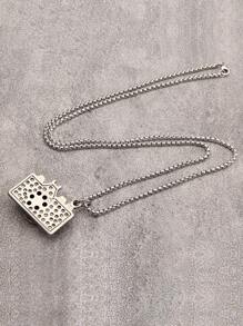 Hombres Collar con diseño de cámara - Marrón - Ver 2