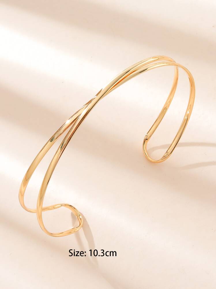 Minimalist Cuff Choker - Vàng - Xem 3