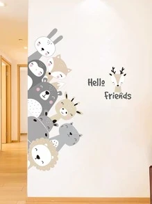 Miếng dán tường họa tiết hoạt hình, đề can nghệ thuật tự dính dễ thương để trang trí nhà cửa - Nhiều màu - Xem 4