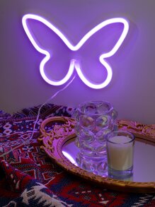 1pc Butterfly Neon Light Indoor Room Decoration For Girls' Atmosphere, Festive, Wedding, Proposal, Party, Four Seasons Lighting