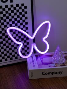 1pc Butterfly Neon Light Indoor Room Decoration For Girls' Atmosphere, Festive, Wedding, Proposal, Party, Four Seasons Lighting